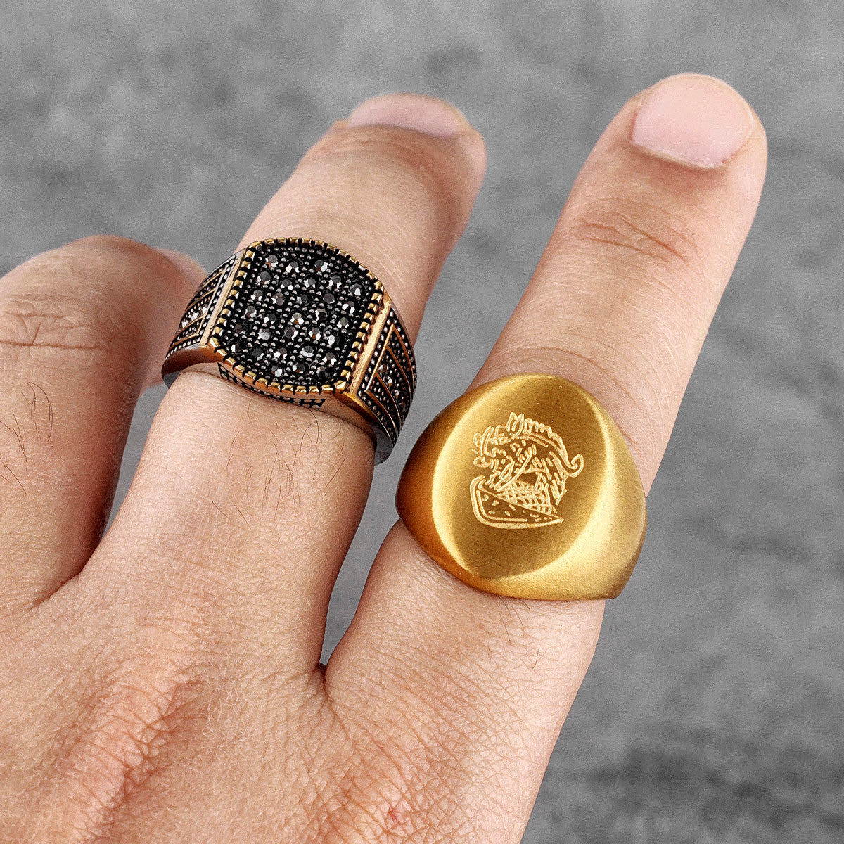 Kingsman | 14k Gold Over No Fade 316L Stainless Steel The Secret Service Ring