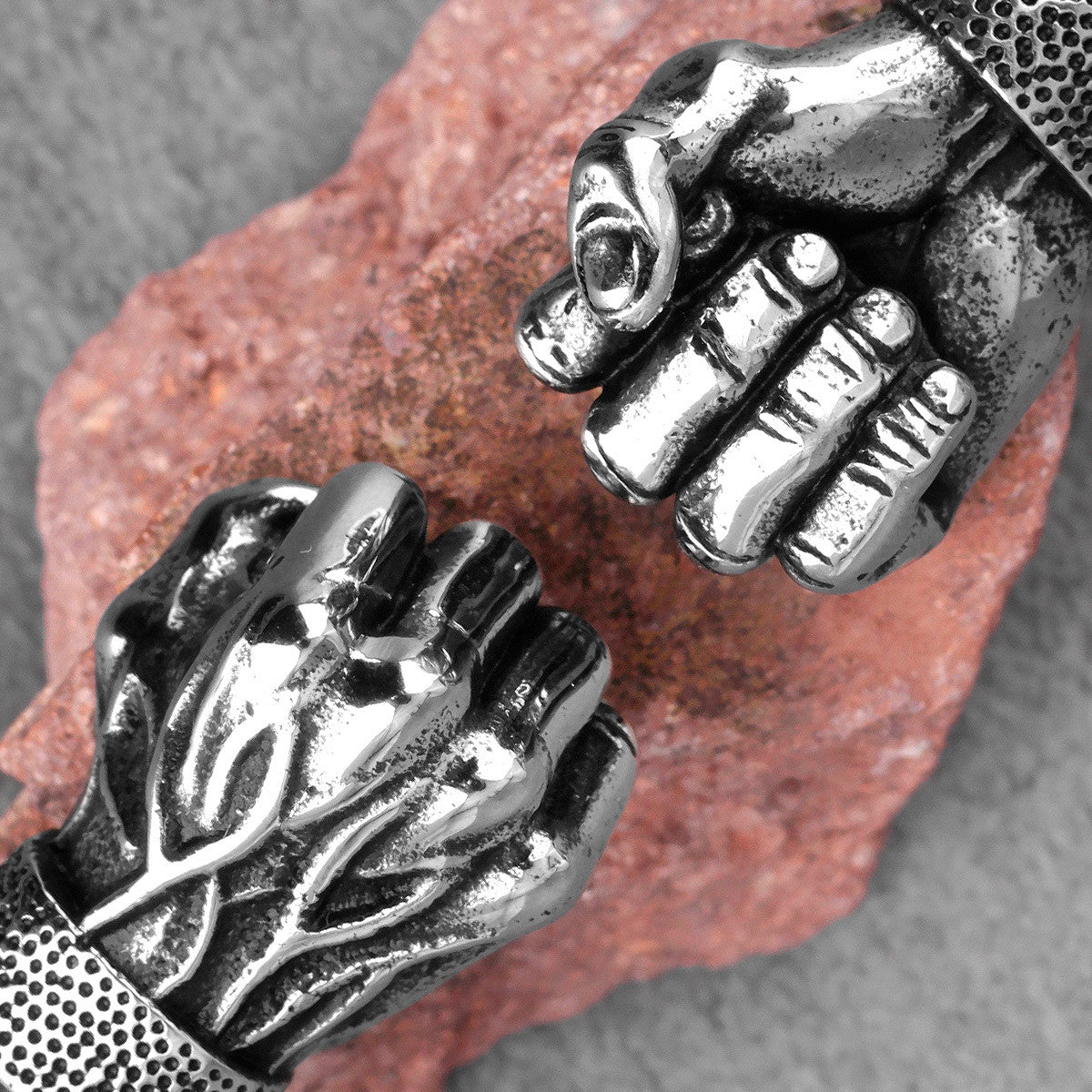 Angry Fist | Mens Street Wear Hip Hop No Fade Stainless Steel Fist Pendant