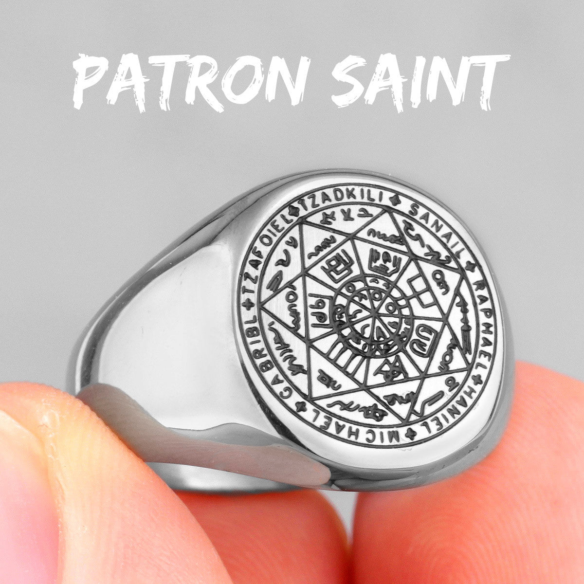 Patron Saint Star of David | 14k Gold Over Stainless Steel Amulet Designer Rings