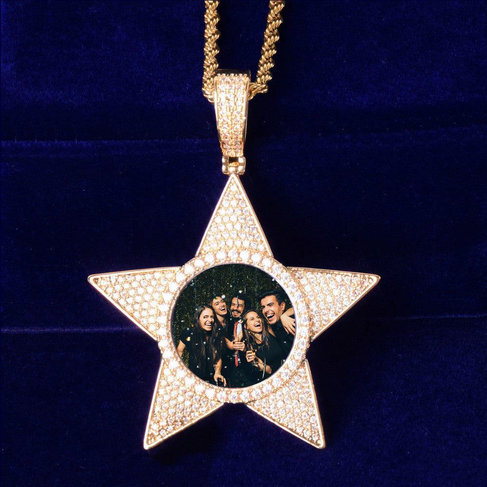 I'am The Star | Shaped Photo Picture Hip Hop Iced Memory Reminder Pendant