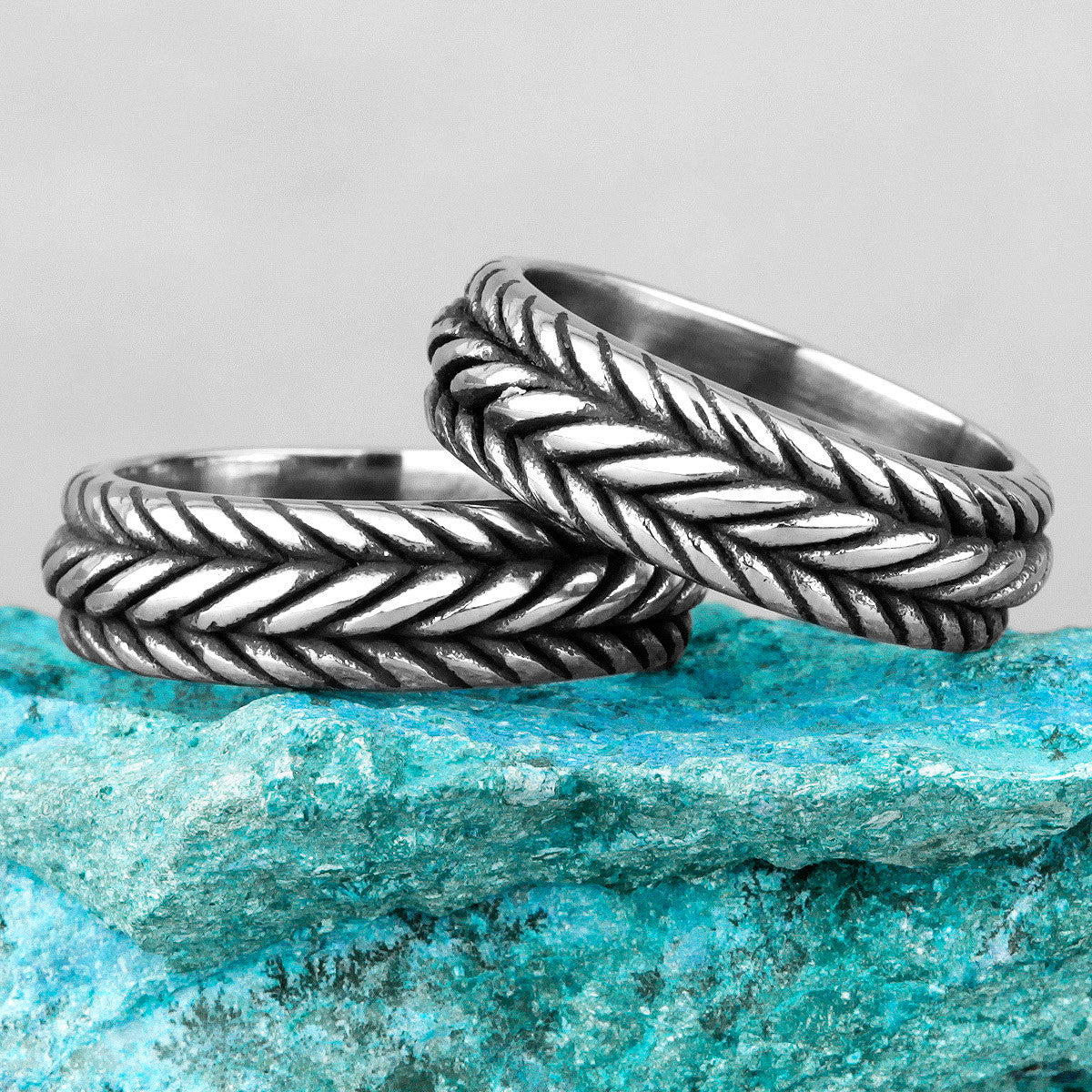 Chains | No Fade Solid Stainless Steel Designer Retro Simple Clean Mens Rings