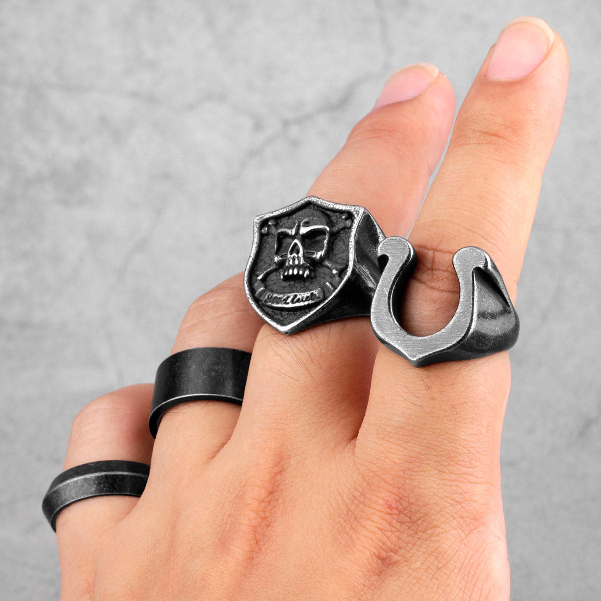 Retro Assortment Rings | Gold Silver Black No Fade Stainless Steel Men's Street Wear Rings