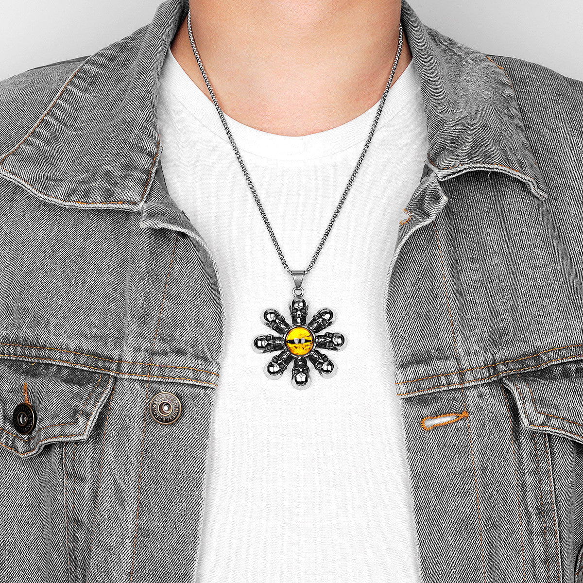 Eye Of God | Solid Stainless Steel Skull Head Hip Hop Pendant Amulet