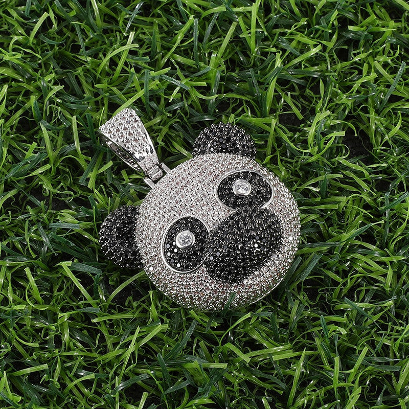 Panda | VVS Diamond CZ Panda Bear Bling Pendant Chain Necklace