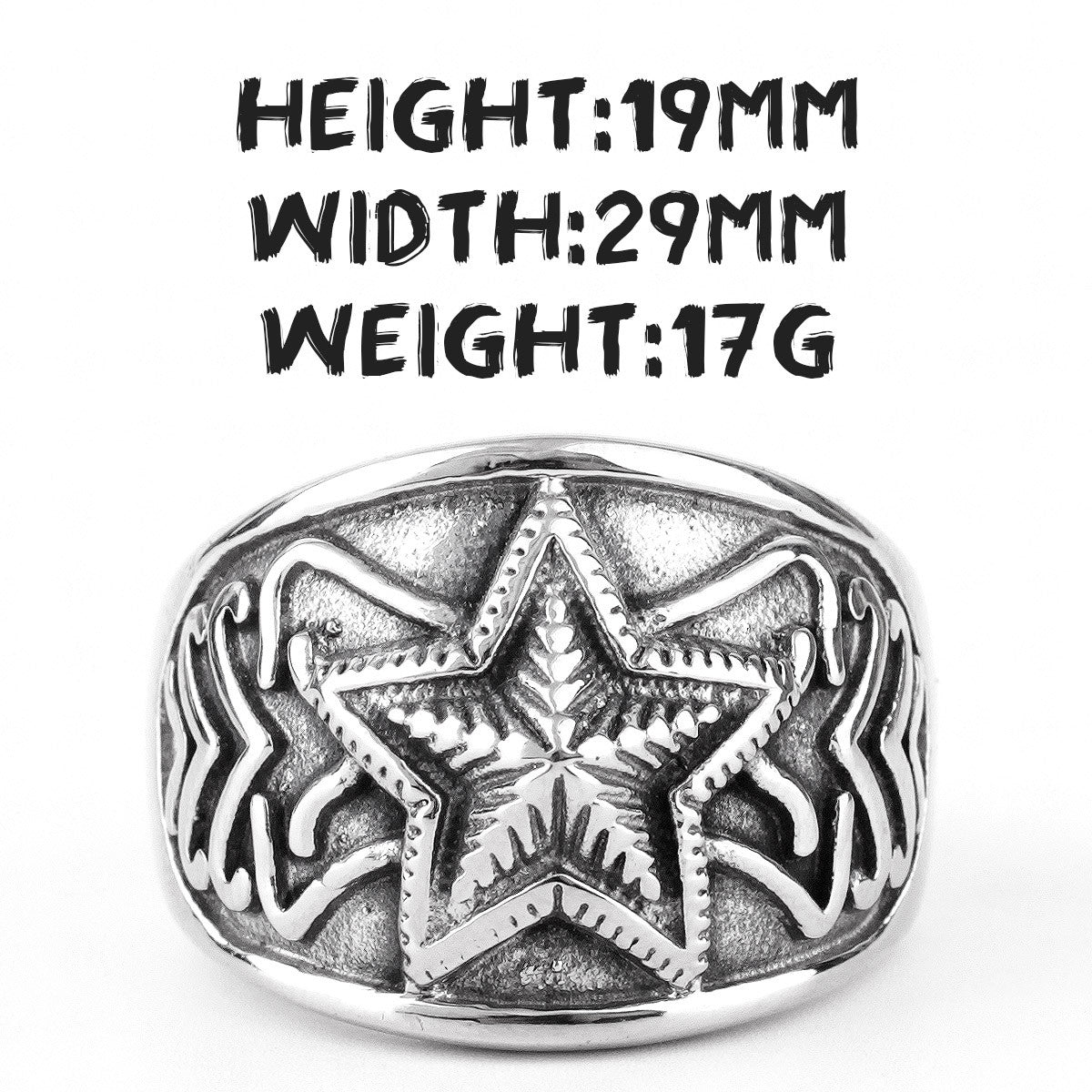 Star Of Stars | 316L No Fade Stainless Steel Unique Personality Street Style Rings