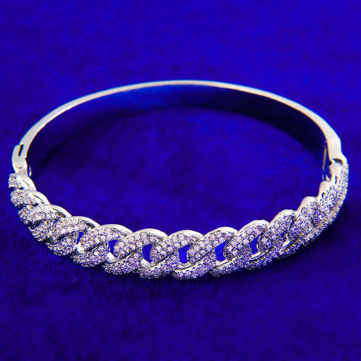 The Cubano | 10mm VVS Diamond CZ Cuban Link Bangle Hip Hop Bracelets