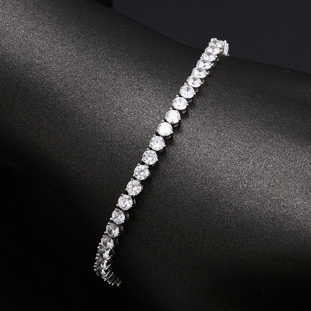 Solid .925 Lab Diamond Moissanite 3 Prong Exquisite Tennis Necklace and Bracelets