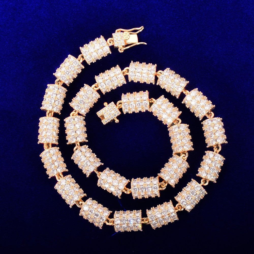 The Majestic | 10mm 24k 925 Silver Rose Gold Hop Hop Chain Necklace