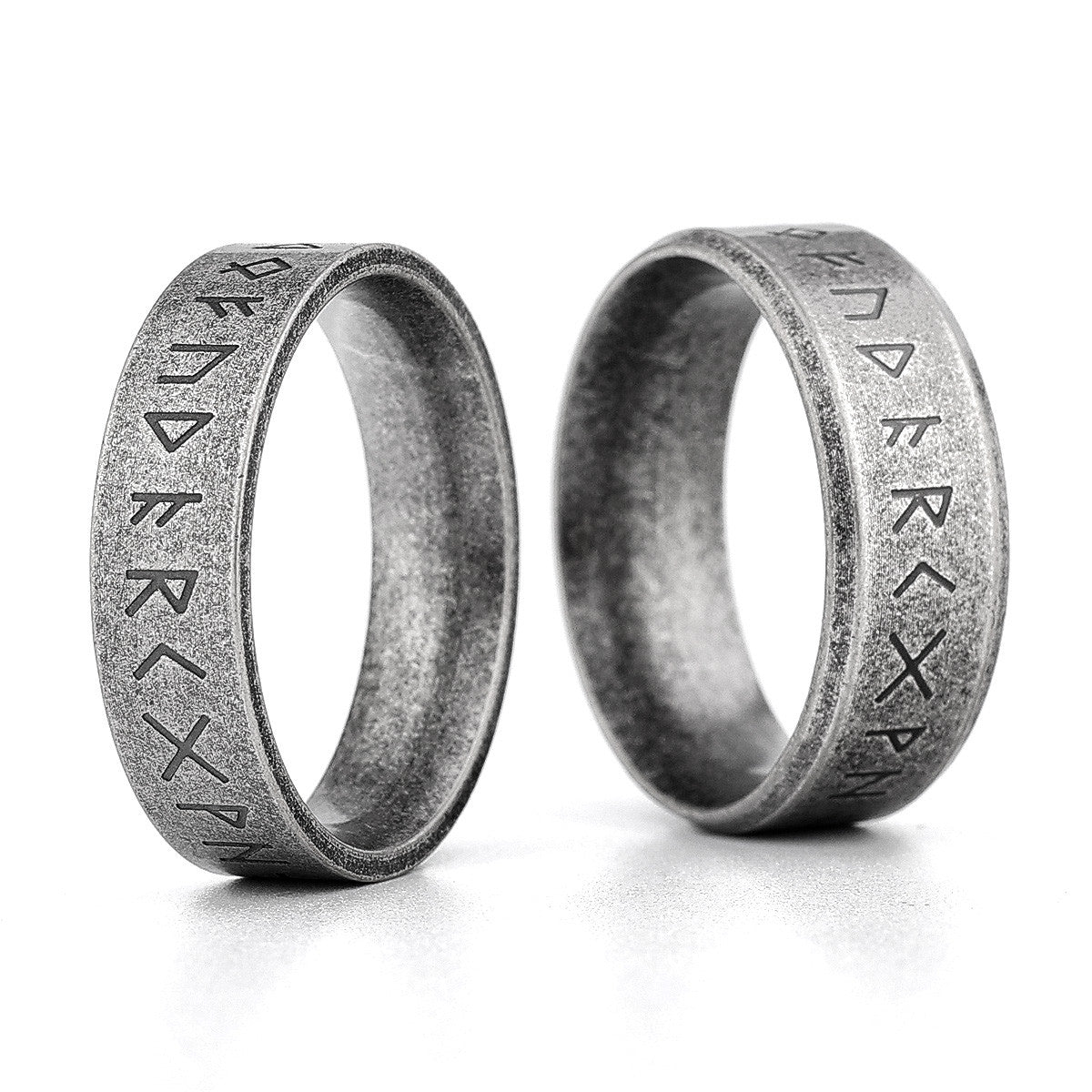 Mens 316L Rugged Look Personality Strong Viking Stainless Steel Street Wear Rings