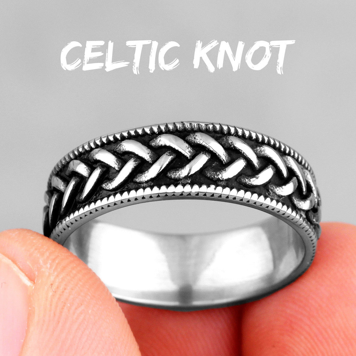 Celtic Knot | No Fade Solid Stainless Steel Interlocking Unity Designer Rings
