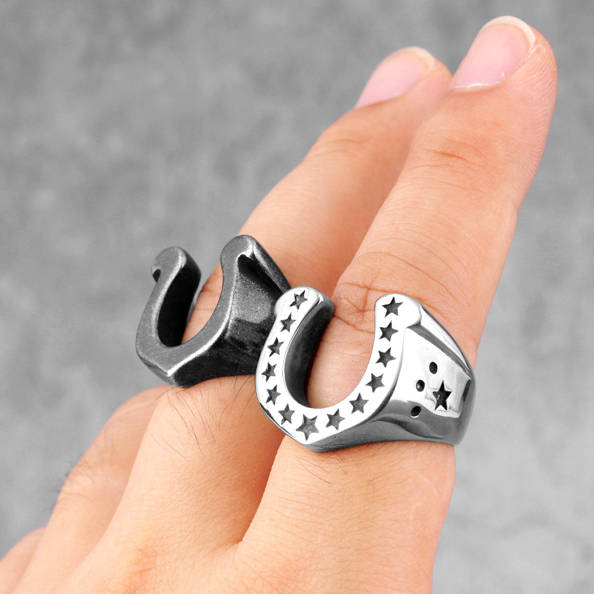 The Horseshoe | No Fade 316L Stainless Steel Lucky Horseshoe Street Stylish Rings