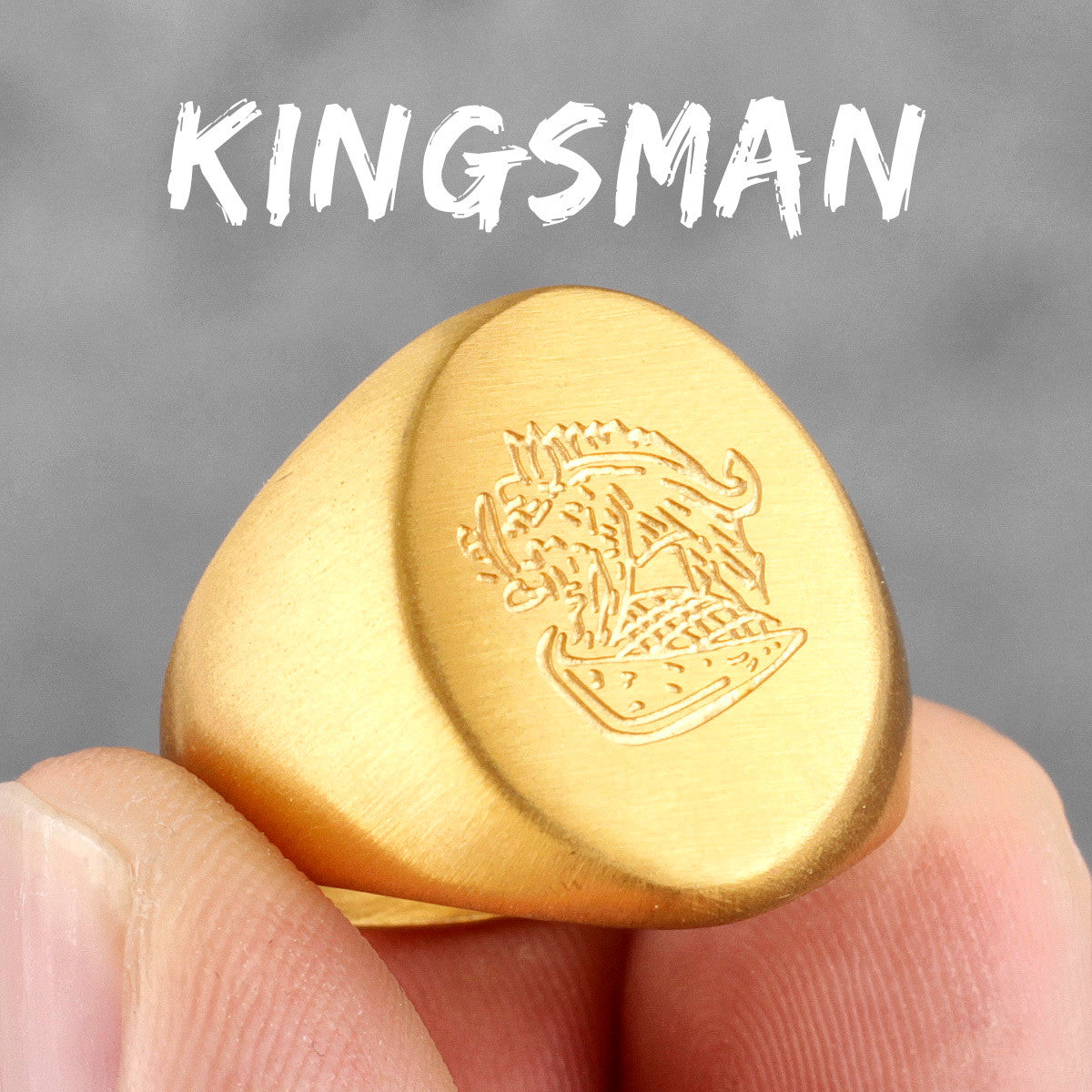 Kingsman | 14k Gold Over No Fade 316L Stainless Steel The Secret Service Ring