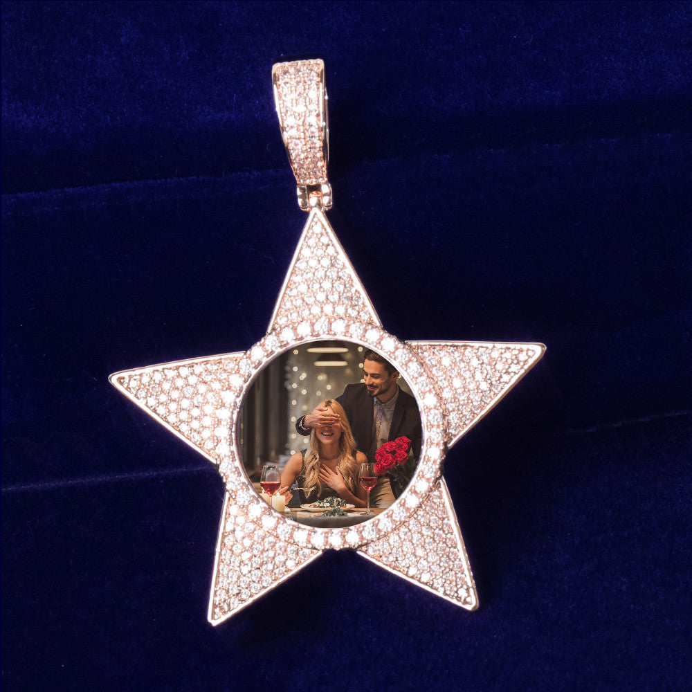 I'am The Star | Shaped Photo Picture Hip Hop Iced Memory Reminder Pendant