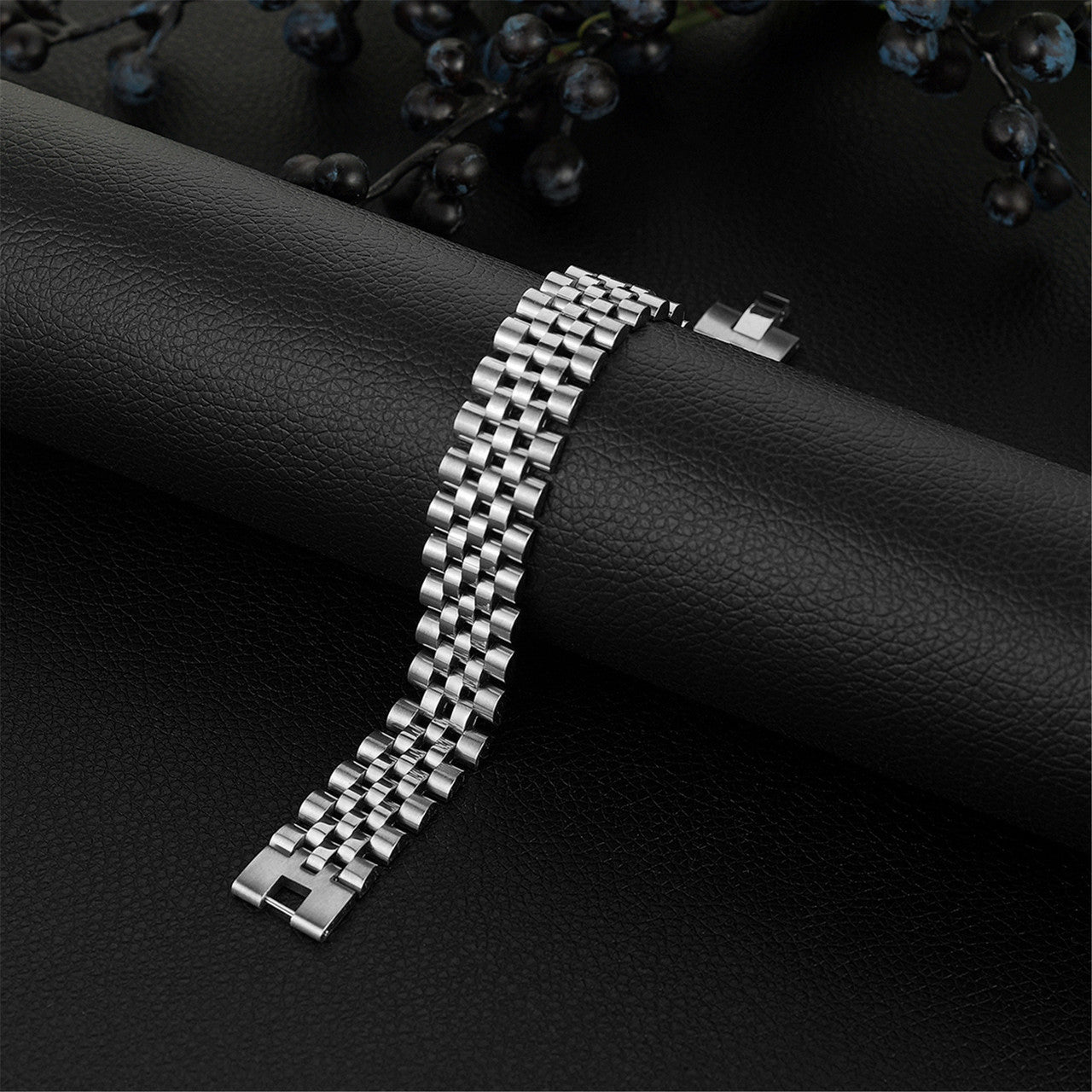 Mens No Fade Stainless Steel Gold Silver Rose Watch Band Classic Bracelets