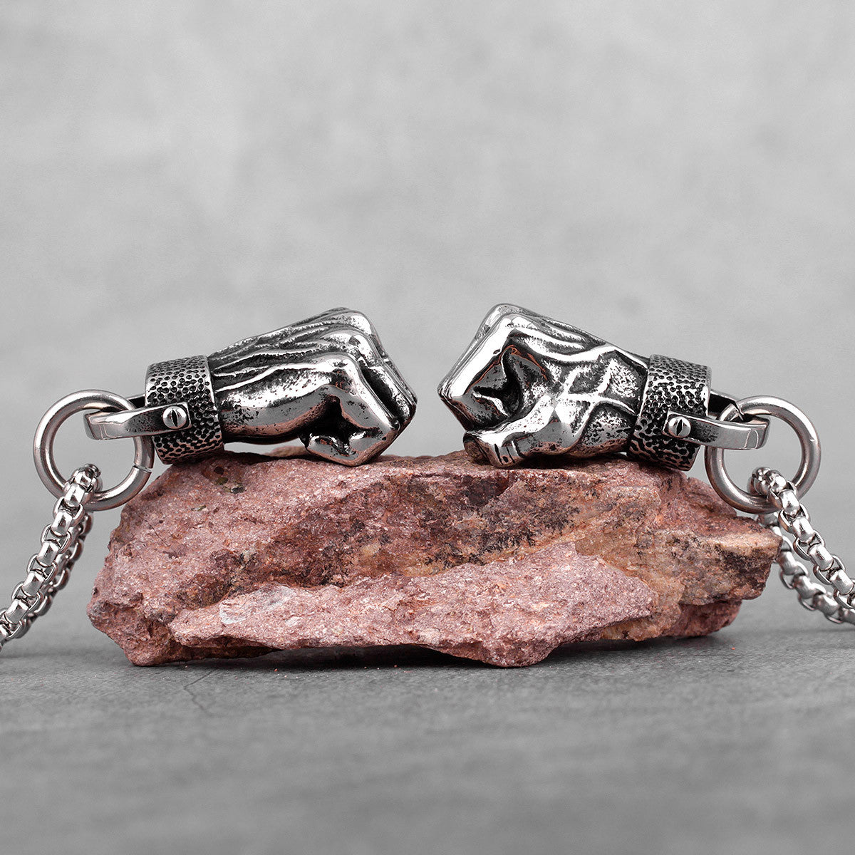 Angry Fist | Mens Street Wear Hip Hop No Fade Stainless Steel Fist Pendant