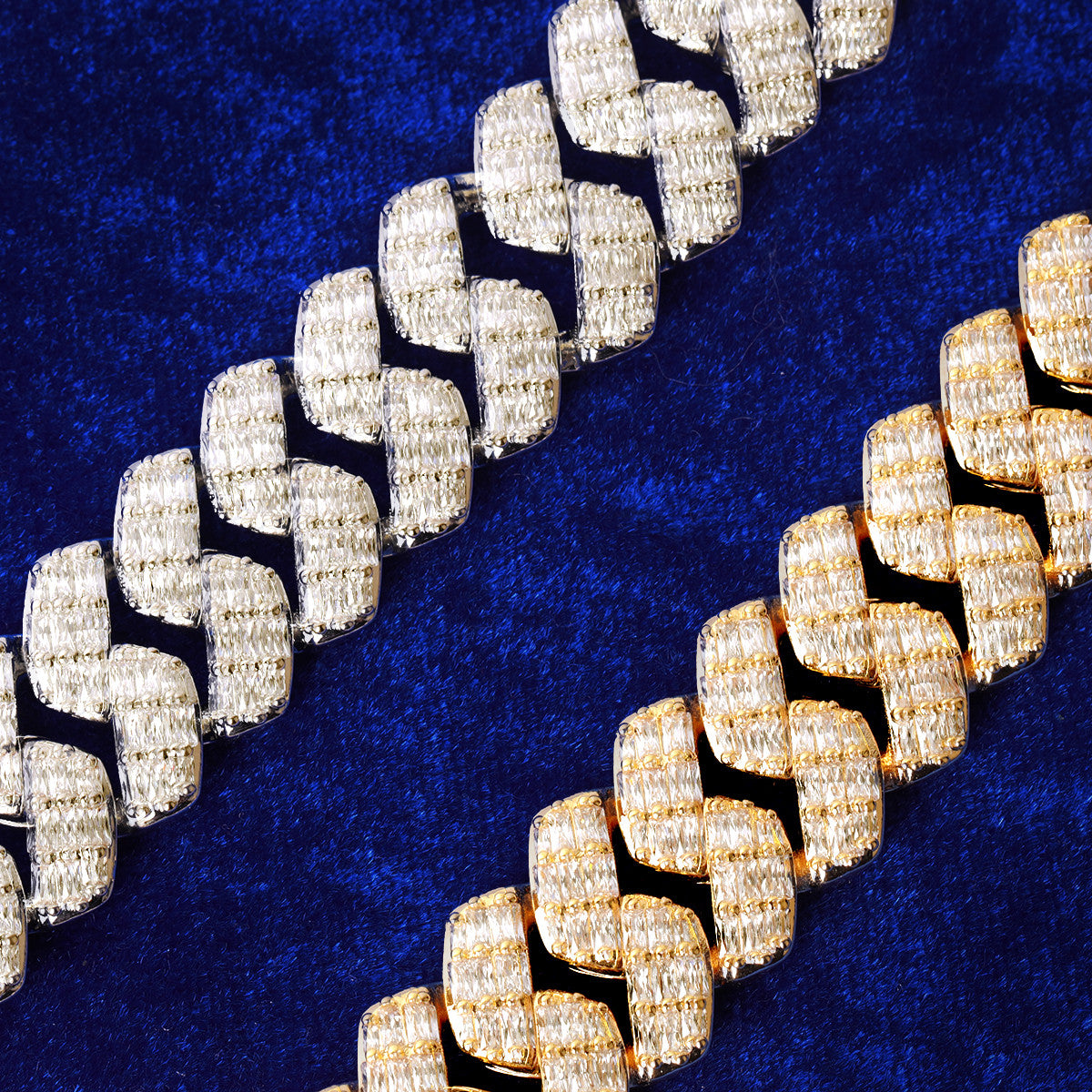 Iced Water | 20mm Baguette Blinged Out Miami Cuban Link Chain Bracelet