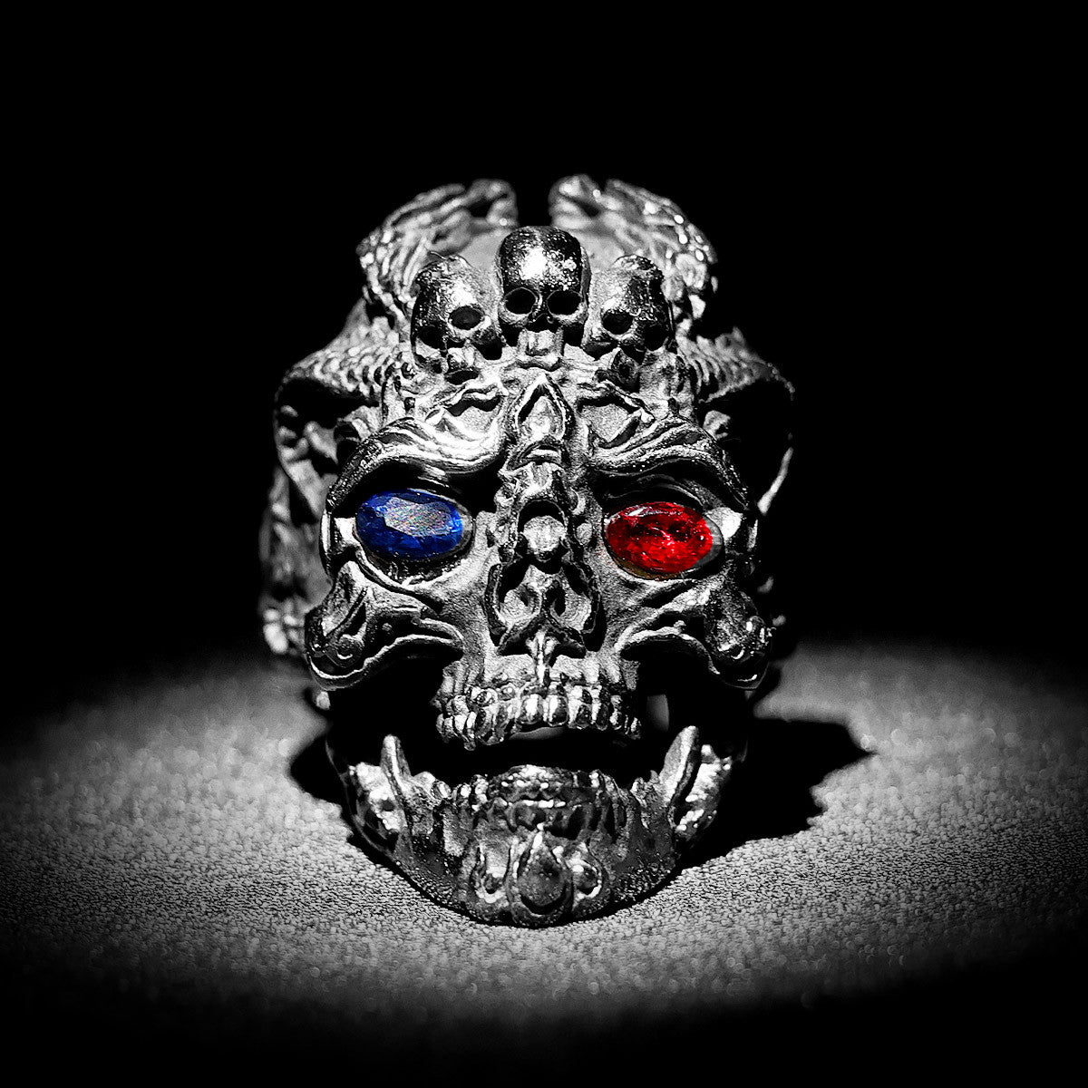 Hades | 316L No Fade Stainless Steel Skull Street Wear Hell Fire Rings