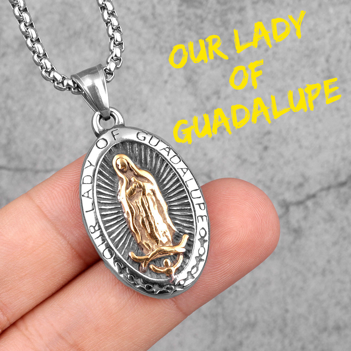 Lady of Guadeloupe | No Fade Stainless Steel Meaningful Stylish Fashion Pendant