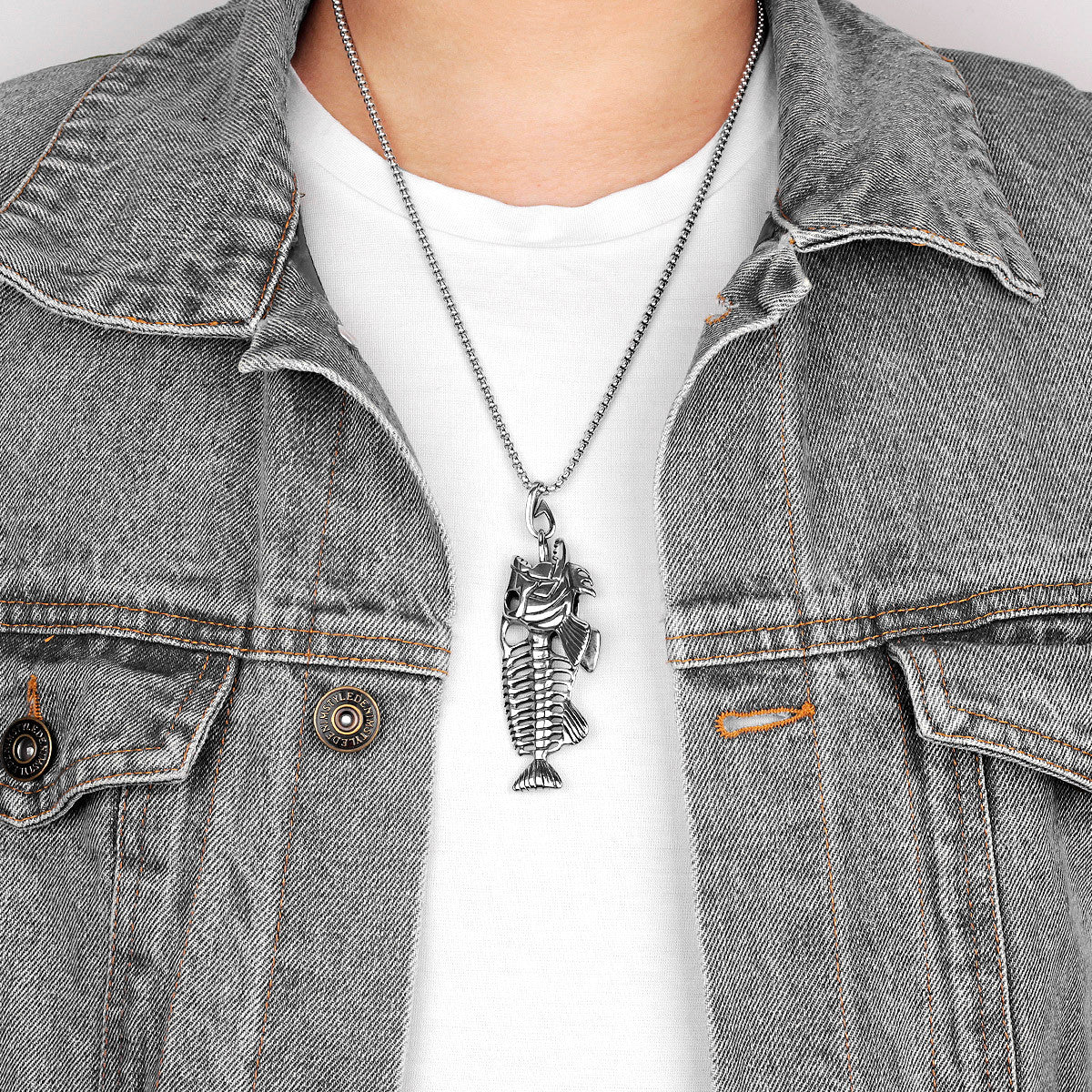 The Piranha | Stainless Steel Striking Viper Snake Street Wear Hip Hop Pendant Chain