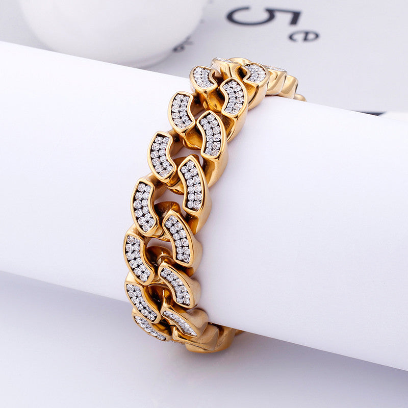 Royal Radiance | No Fade Stainless Steel 18k Gold Plated Royalty Cuban Link Bracelet
