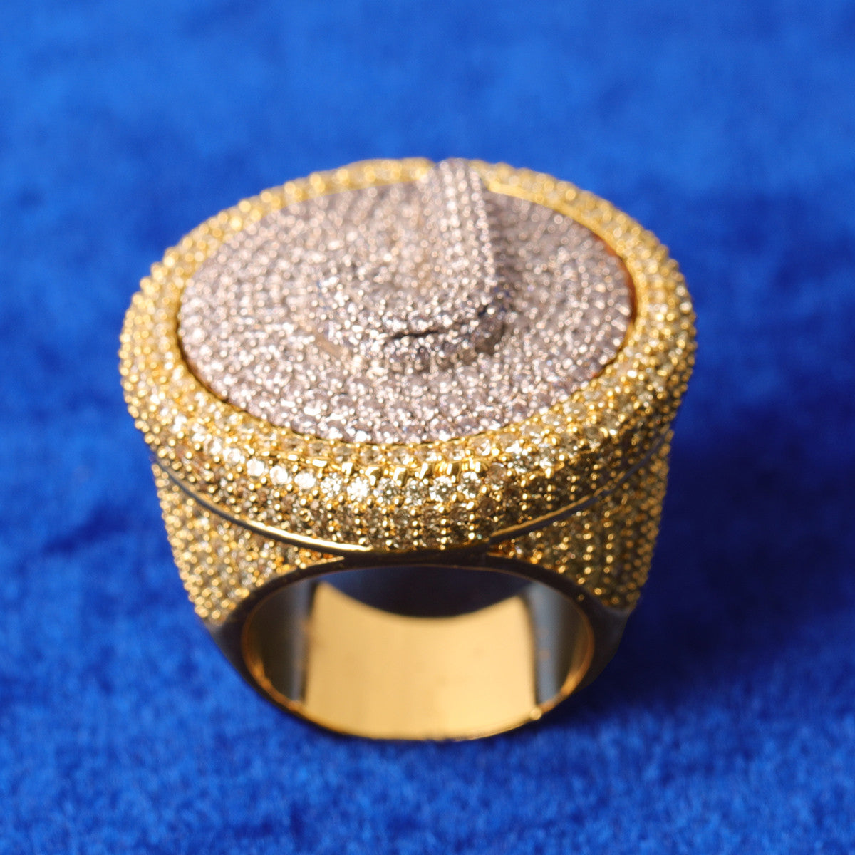 The Head Honcho | VVS Diamond CZ Raised Letter Iced Blinged Out Custom Rings