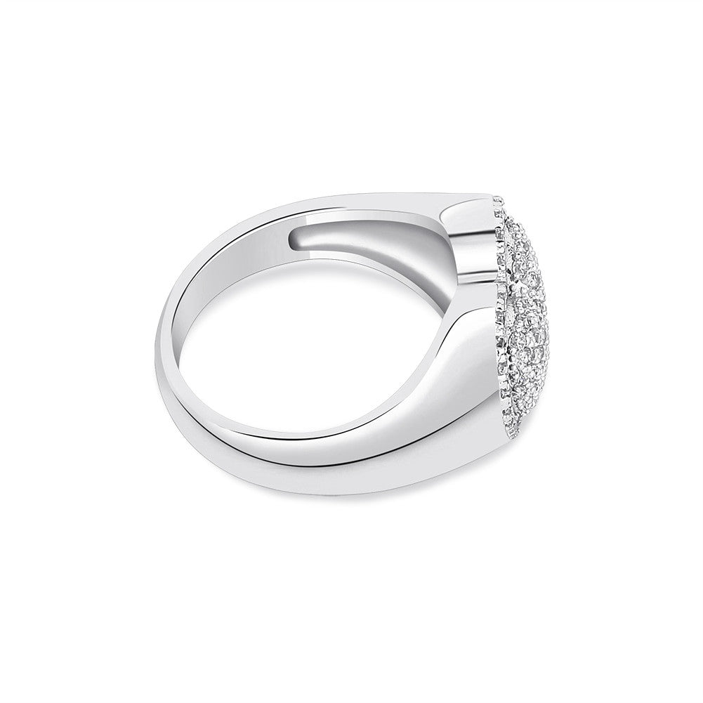 Ladies High Fashion Bling Delicate Heart AAA Micro Pave Bling Bling Rings