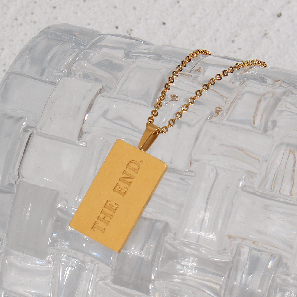 Women's Individuality 18k Gold Tarnish Free Tarot Stainless Steel Pendant Necklace