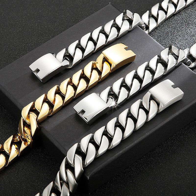 TitanLink | Matte Brushed 20mm No Fade Stainless Steel Cuban Link Bracelet