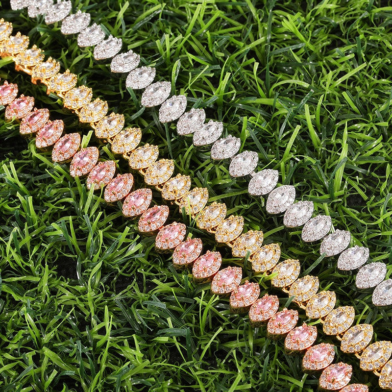 Flooded Ice Horse Eye 8mm AAA True Micro Pave Stone Bracelet