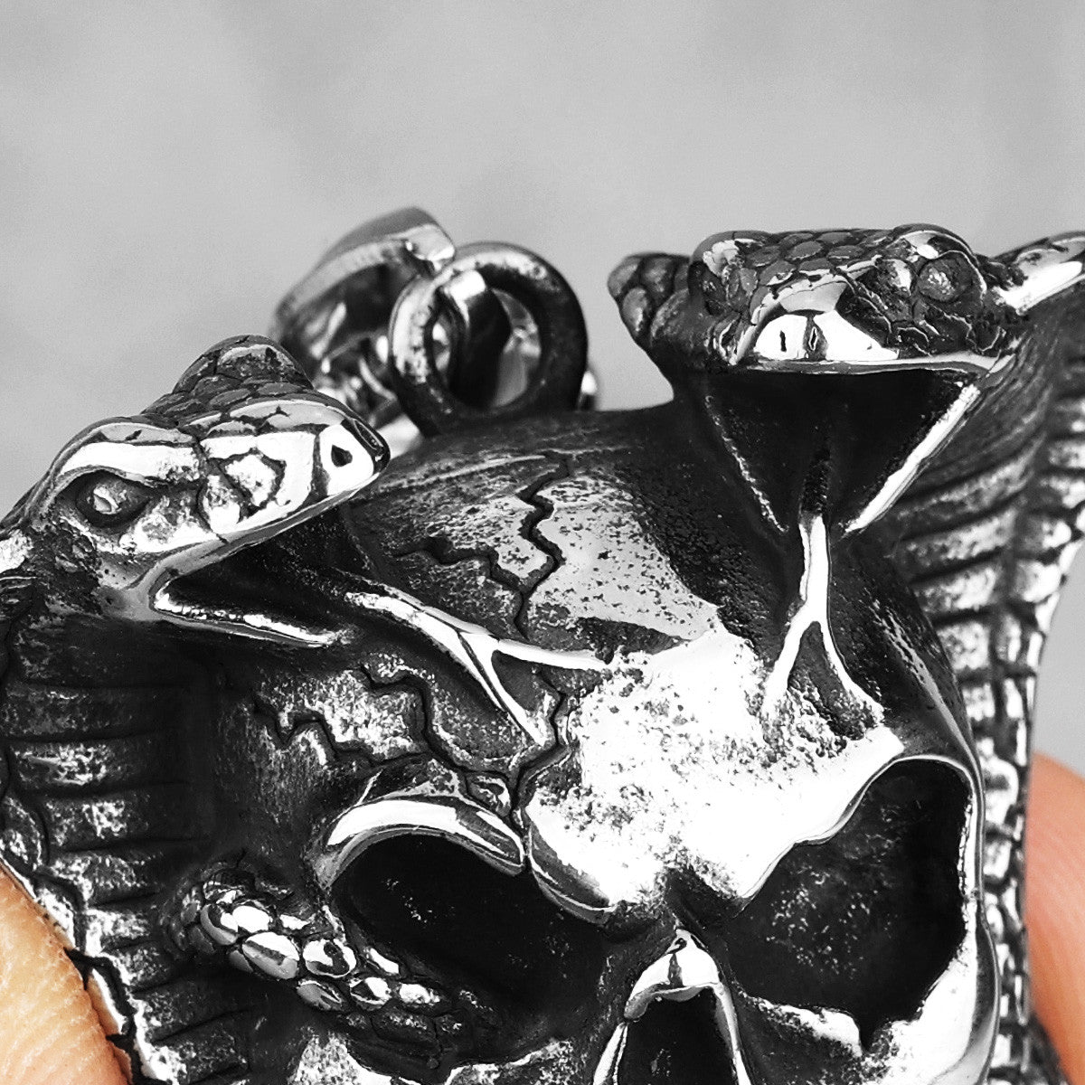 Viper Cobra | No Fade Stainless Steel Men Snake Skull Hip Hop Pendant