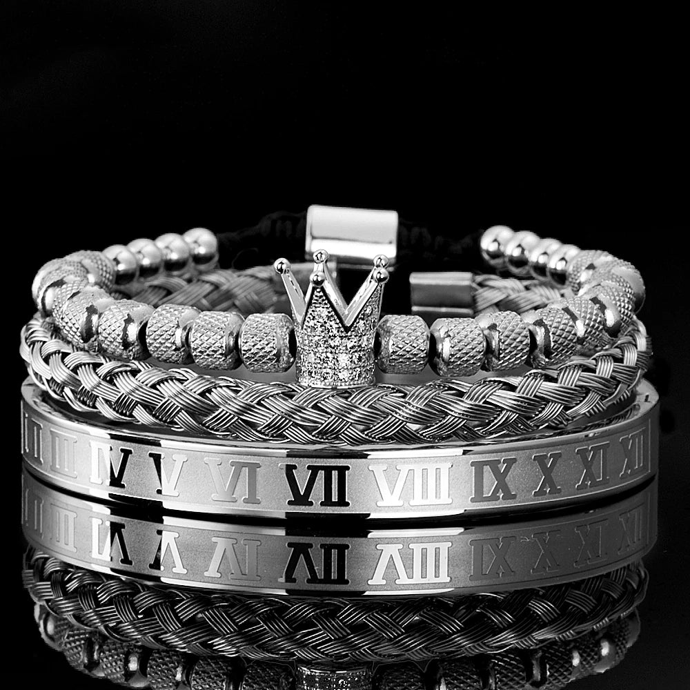 Star Status | VVZ Diamond CZ Men's Luxury Micro Pave Stainless Steel Hip Hop Bracelets