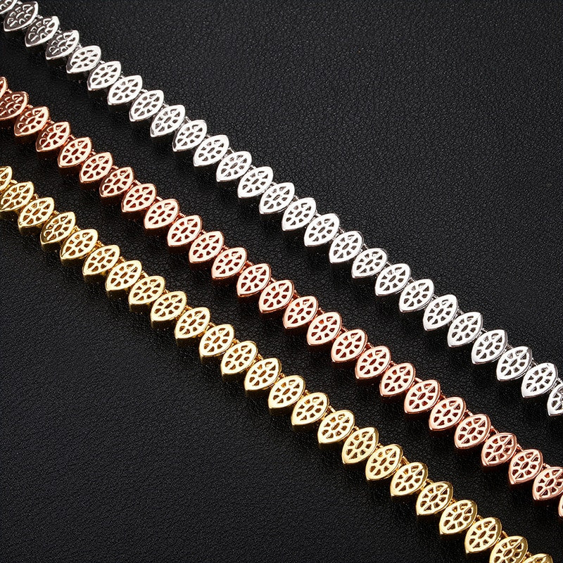 Flooded Ice Horse Eye 8mm AAA True Micro Pave Stone Bling Chain Necklace