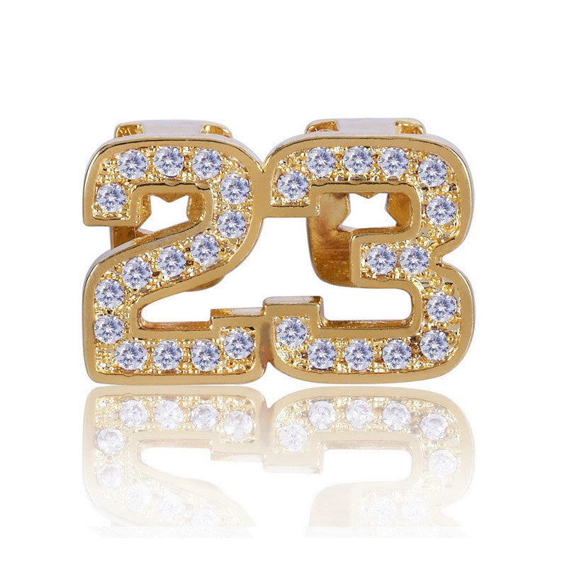 Simulate Diamond Bling Iced Out Number 23 Single Teeth Grillz