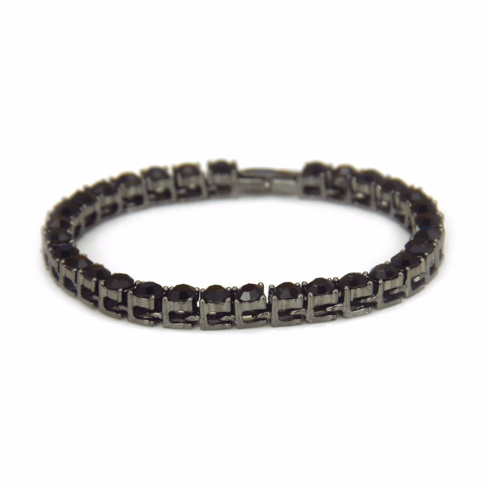 Men's Iced Out Simulated Diamond 1 Row Tennis Chain Bracelets