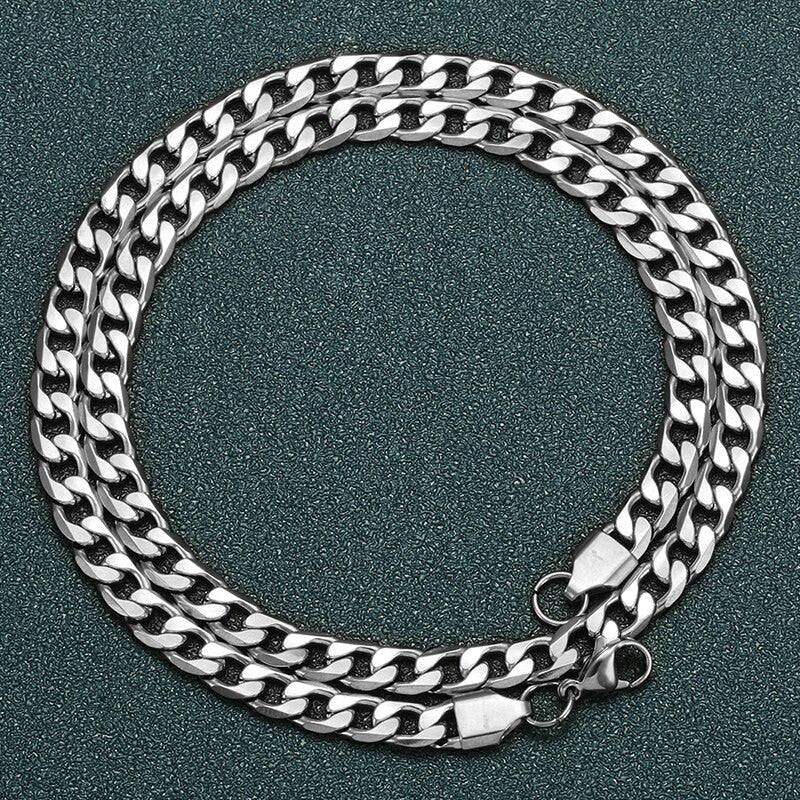 Simple Classic High Fashion 14k Gold 925 Silver Cuban Link Hip Hop Necklaces