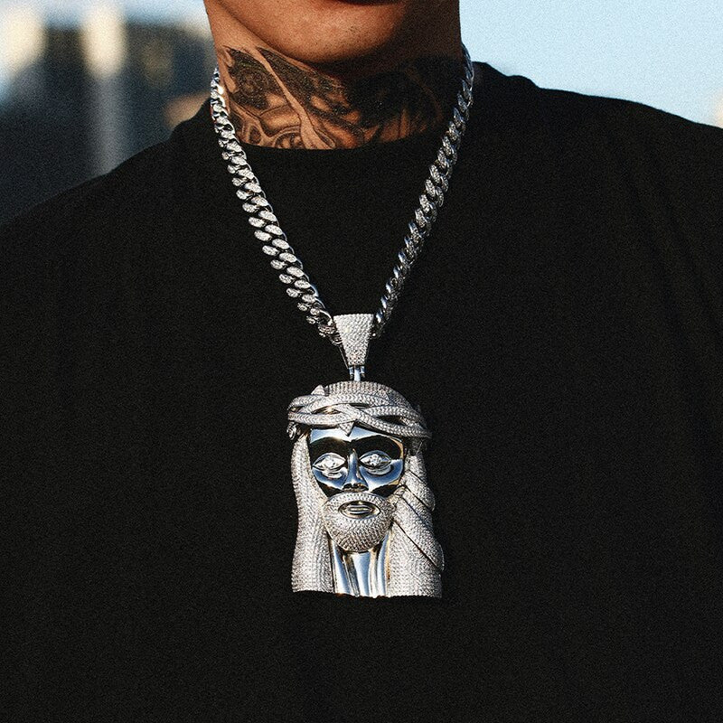BossJesus | 18k Yellow 14k White Gold Extra Hip Hop Jesus Piece Pendant