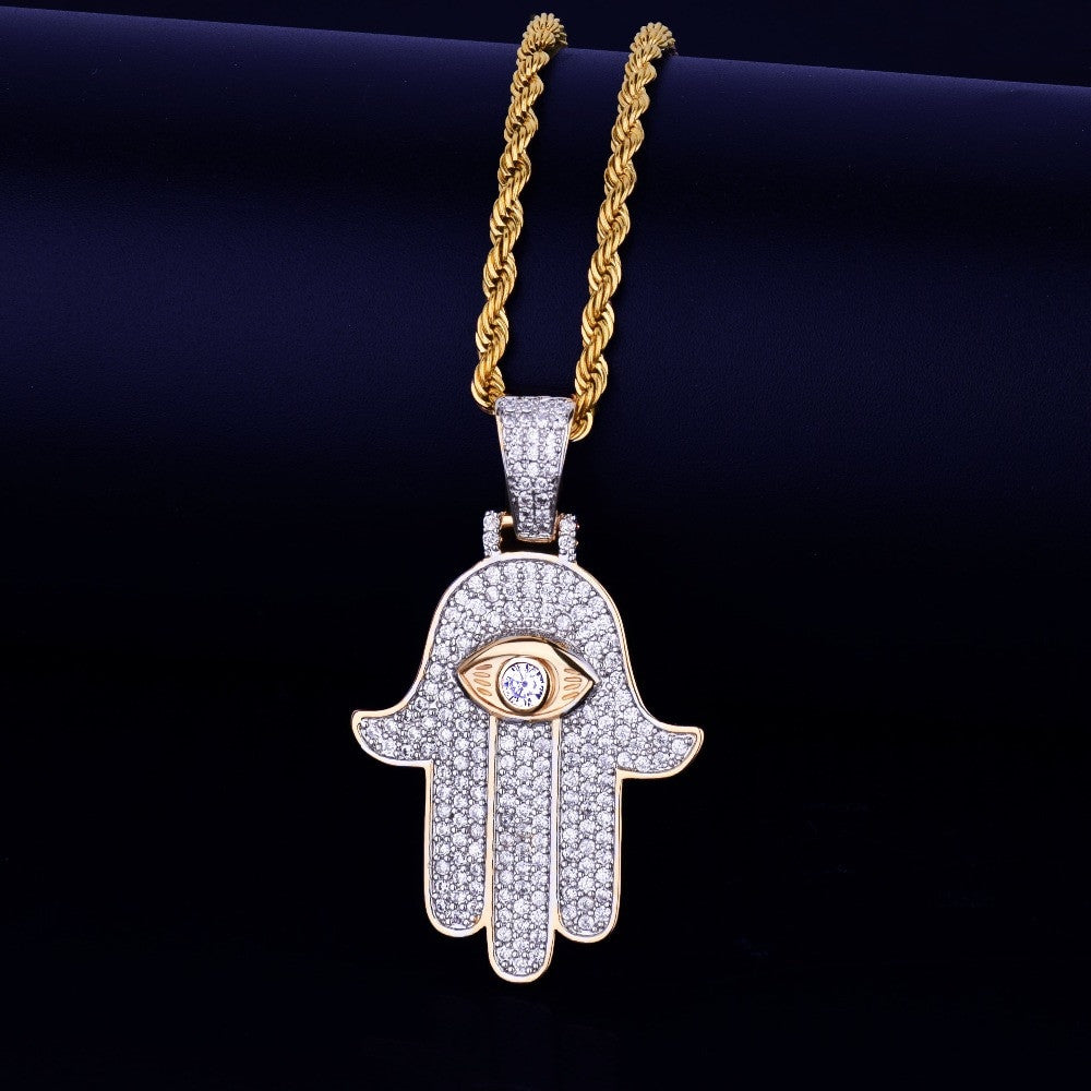 18k Gold Fatima Hand Pendant
