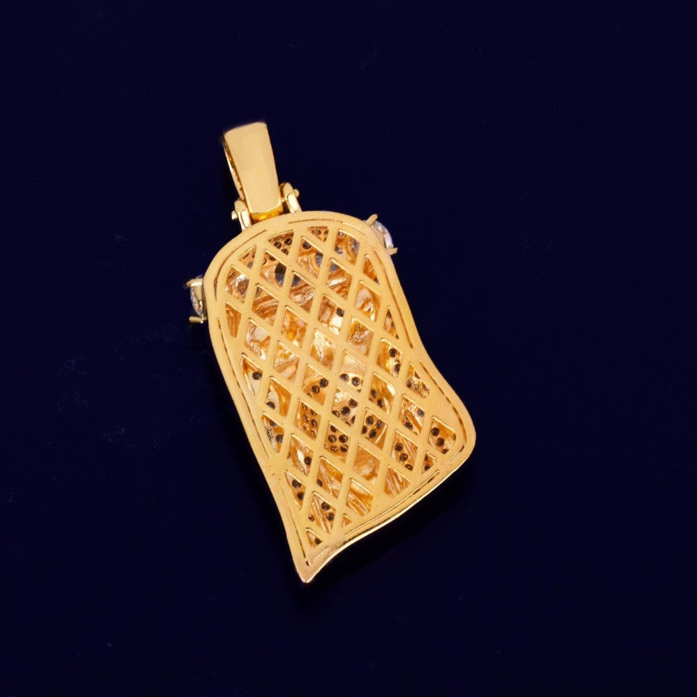 18k Gold .925 Silver Hip Hop God Of Salvation Jesus Head Piece Pendant Chain Necklace