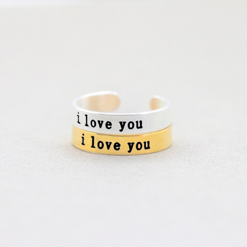 18k Gold Silver Rose Gold Infinite Love I love you Promise Rings