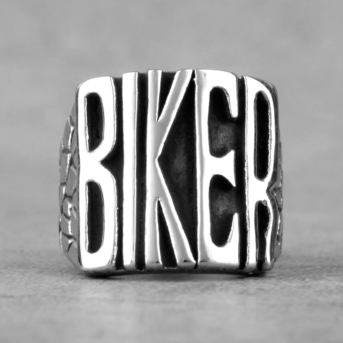 Bold No Fade 13 Biker Silver Stainless Steel Street Wear Motorcycle Club Rings
