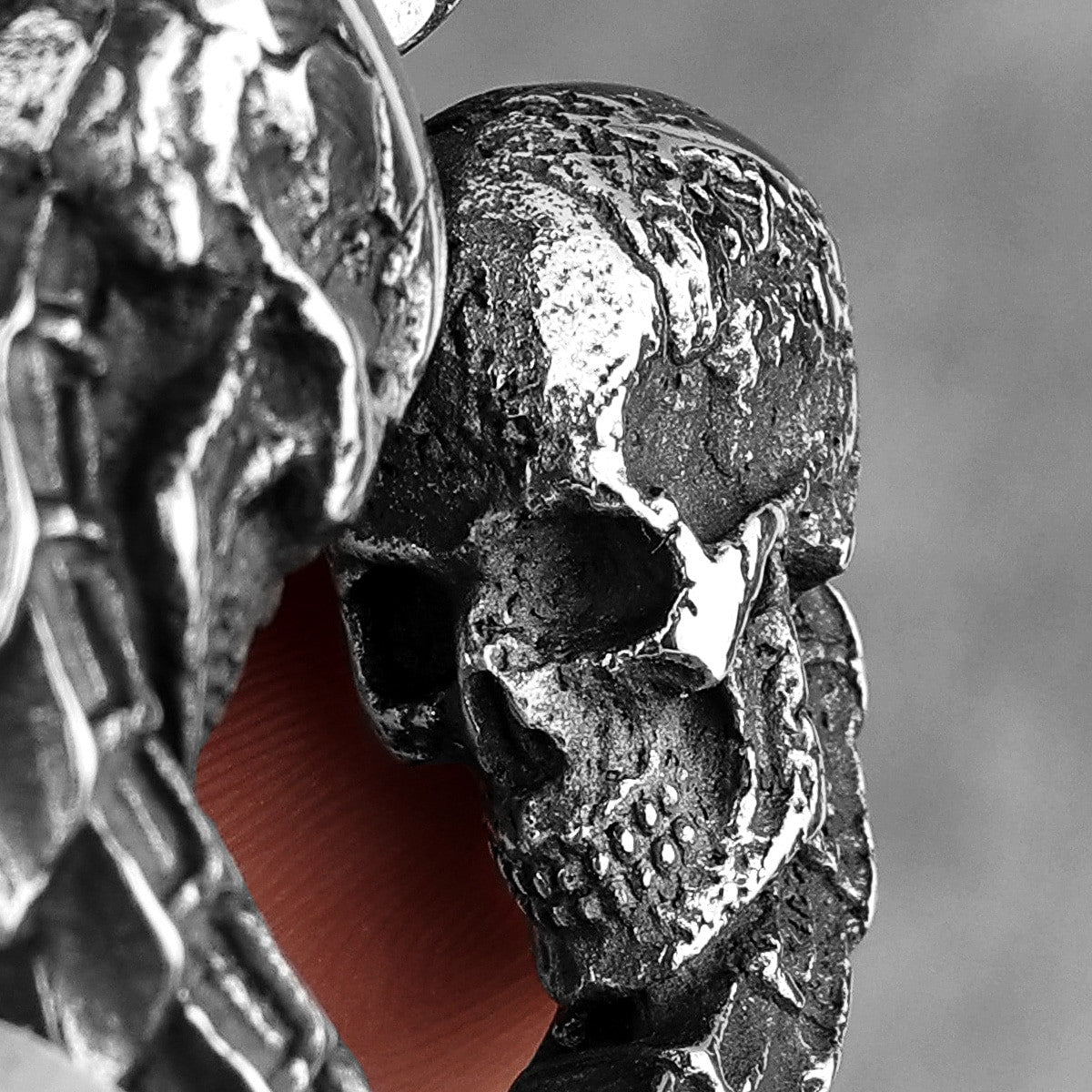 Loyalty Last Forever Love Skull Heart No Fade Silver Stainless Steel Pendant Necklace