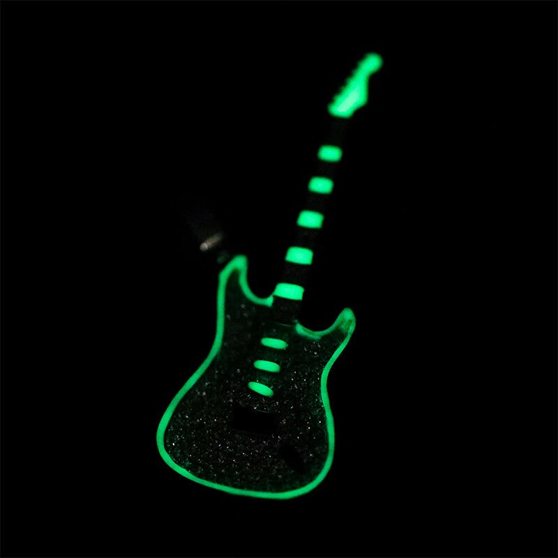 RockStar | Moissanite Diamond Glow In The Dark 925 Sterling Silver Guitar Street Rock Chain