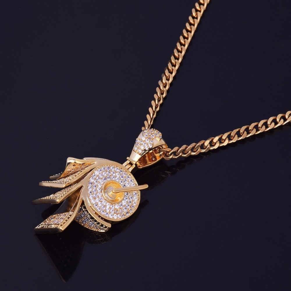 Golden Wipe | 24k Gold 925 Silver Hip Hop Toilet Paper Money Roll Pendant