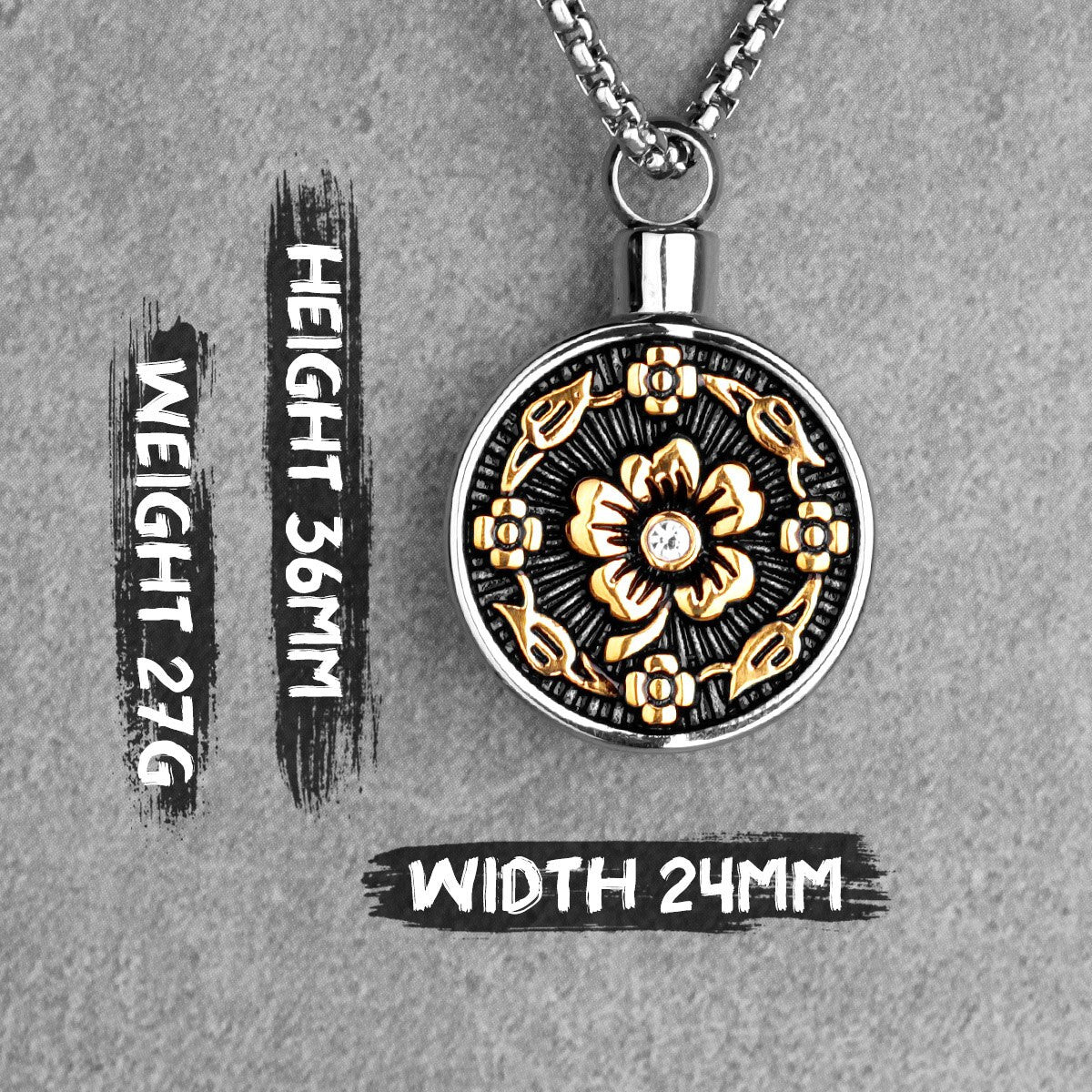 Rose Perfume Bottle Ashes Keep Sake No Fade Stainless Steel Pendant Necklaces