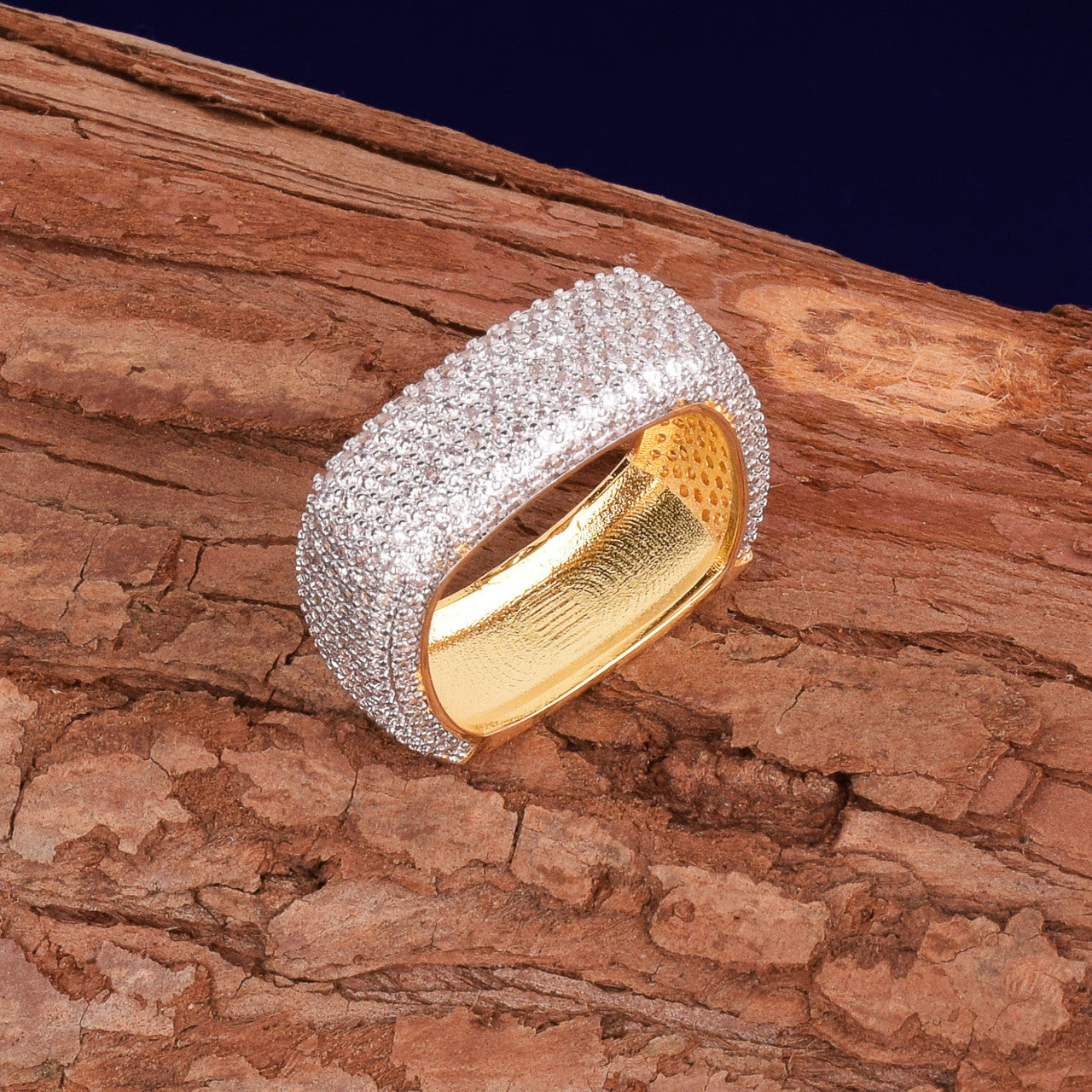 The Reinvented | Square Wheel VVS Diamond CZ 18k Gold 925 Silver Hip Hop Ring