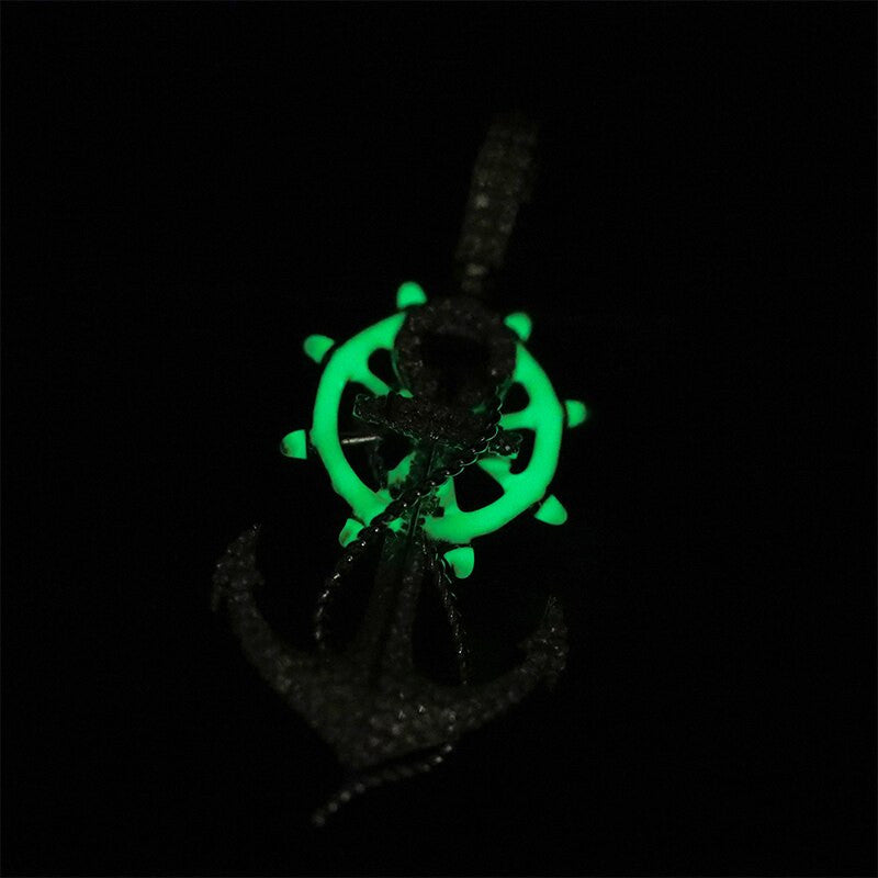 Glow In The Dark Genuine Diamond VVS Solid Silver Anchor Hip Hop Chain Pendant