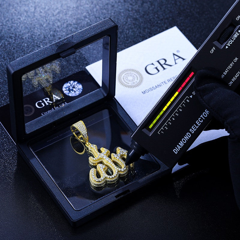 Majesty Allah | Moissanite Diamond Solid Sterling Silver Iced Pendant