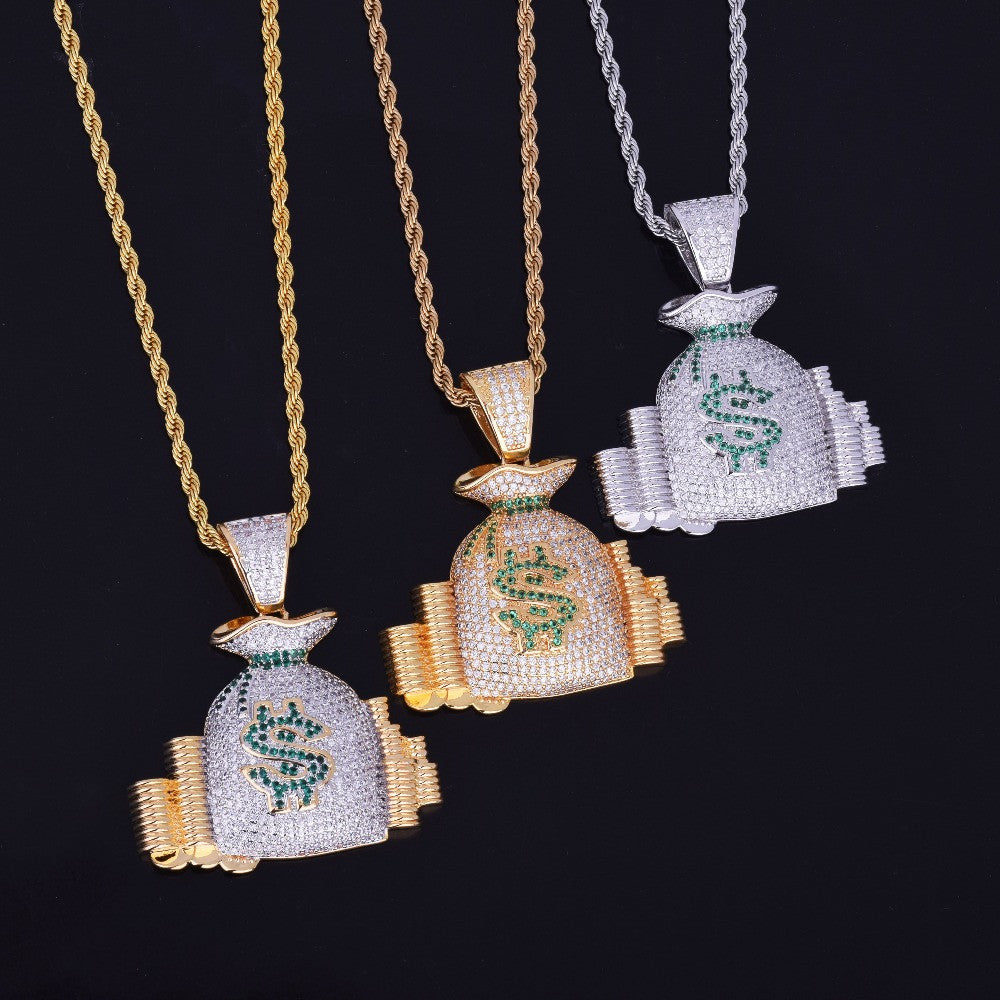 Money Bag hip hop pendant