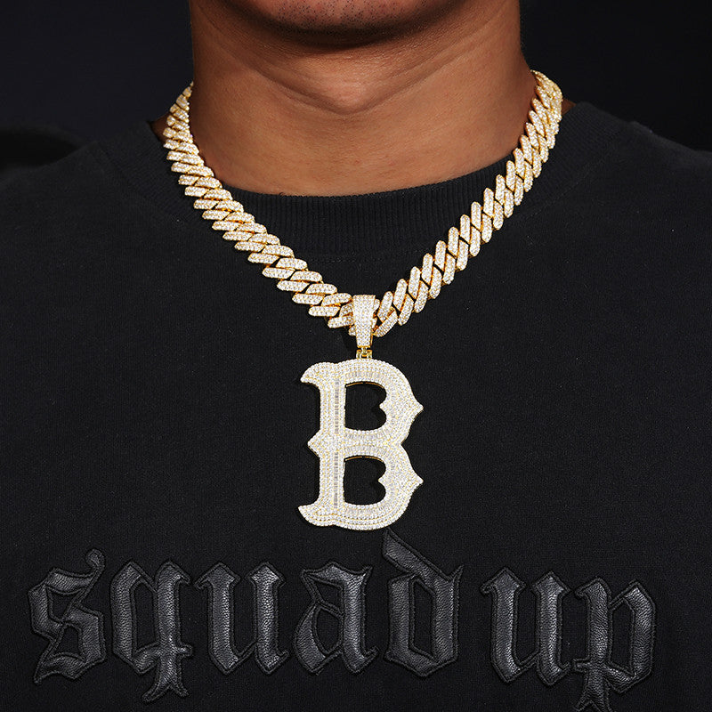Brilliance Initial | Iced 925 Sterling Silver Moissanite Diamond Letter Hip Hop Pendant