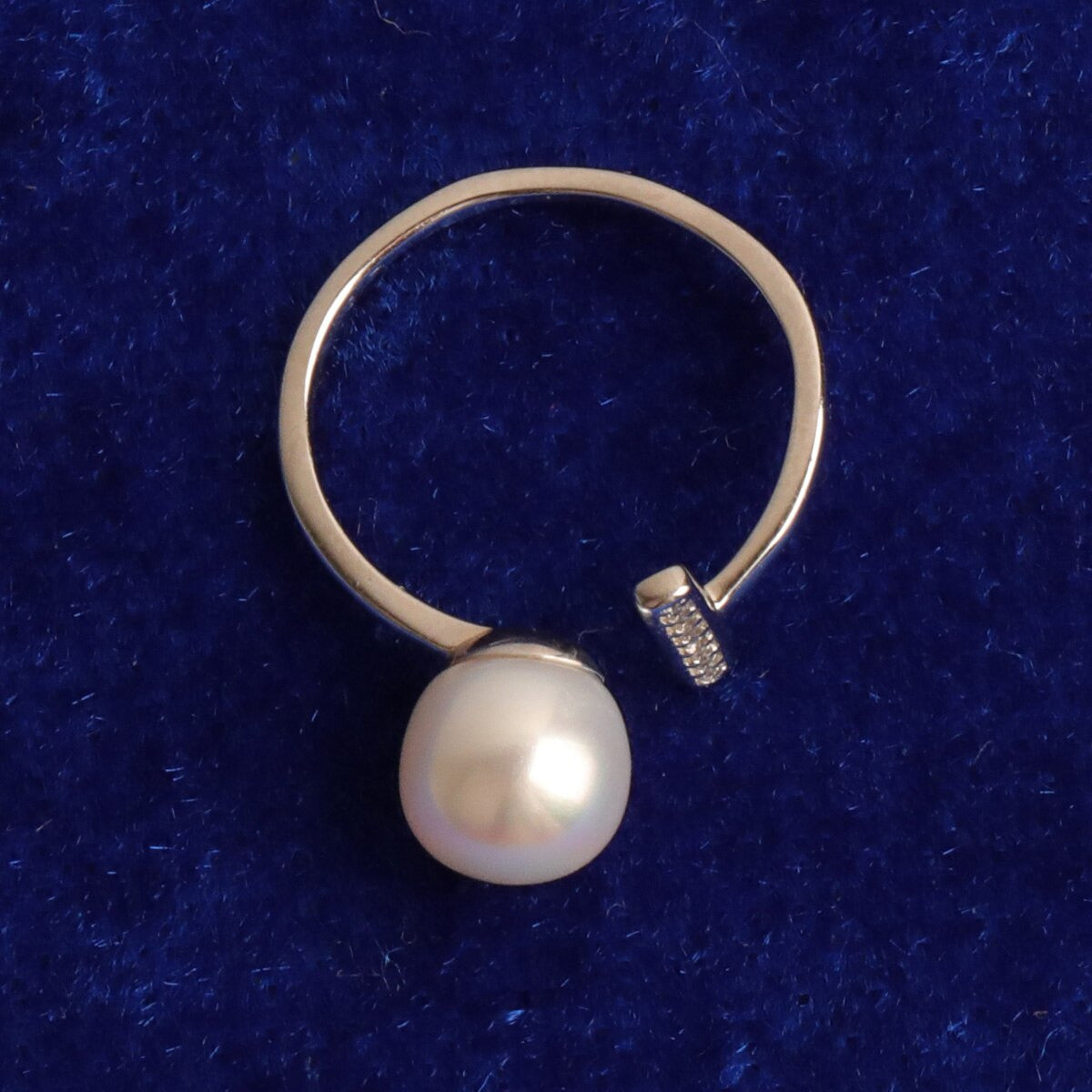 Ladies Street Wear Casual Adjustable Pearl Ring